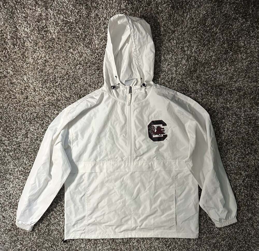 Champion South Carolina Gamecocks Windbreaker Size XL White